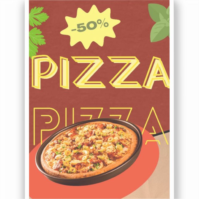 Pegatina "Crust & Craft: Una Historia de Pizza" (Anverso)