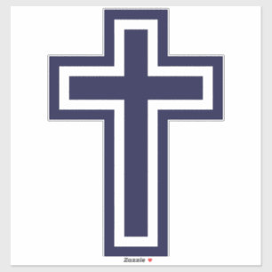 Pegatina Cruz cristiana azul diferentes variantes