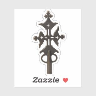 Pegatina Cruz cristiana ortodoxa procesal etíope