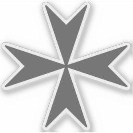 Pegatina Cruz De Malta (gris)