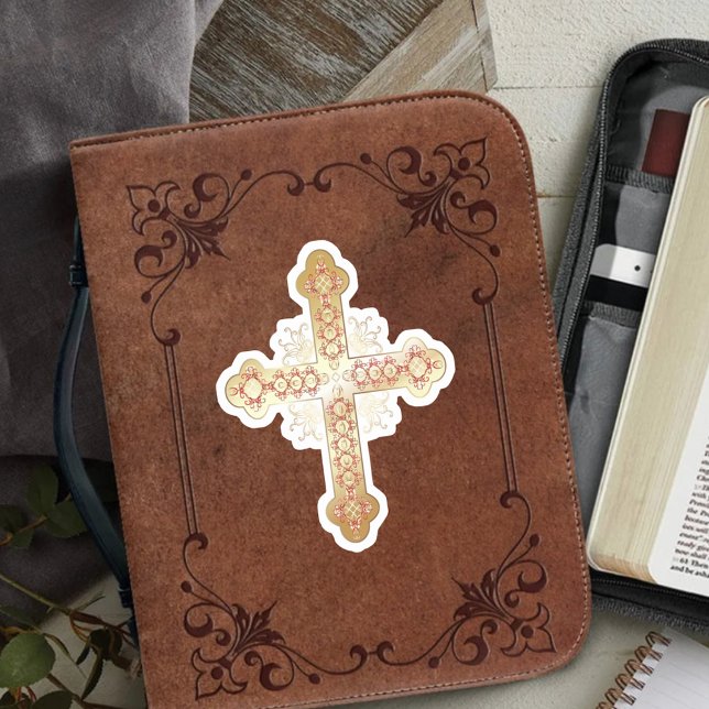 Pegatina Cruz de oro (Subido por el creador)