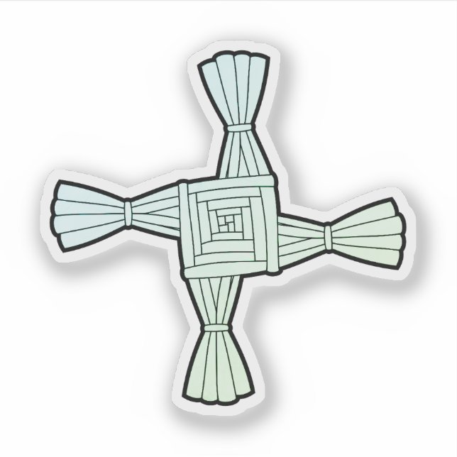 Pegatina cruz de Santa Brígida (Anverso)