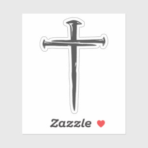 Pegatina Cruz de tres clavos