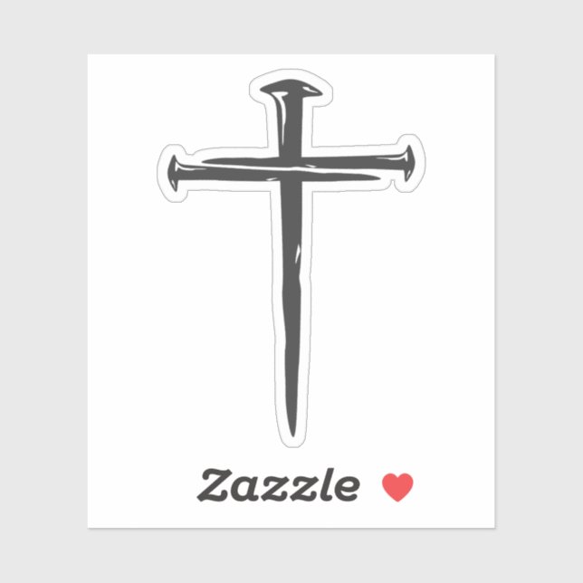 Pegatina Cruz de tres clavos (Hoja)