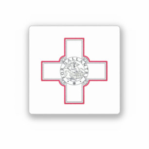 Pegatina Cruz desde la bandera de Malta