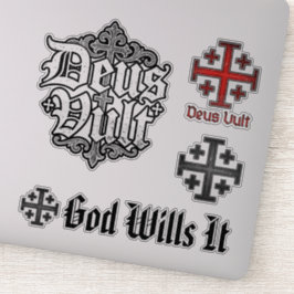 Pegatina Cruz Deus Vult de los Caballeros Templarios de Jer