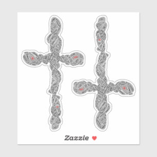 Pegatina Cruz Pierced