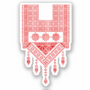 Pegatina Cruz Roja Tatreez Stitch Bordado Tradicional