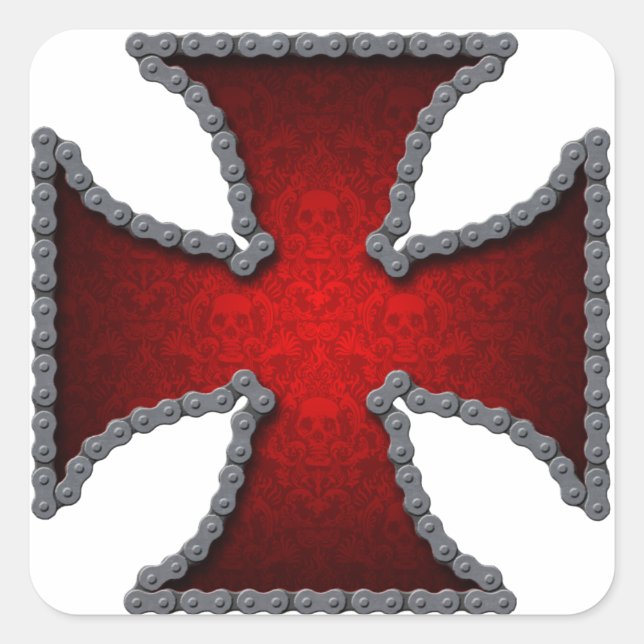 Pegatina cruzado de la cadena de motocicletas (Anverso)