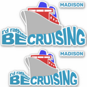 Pegatina Cruzado de nombres personalizados