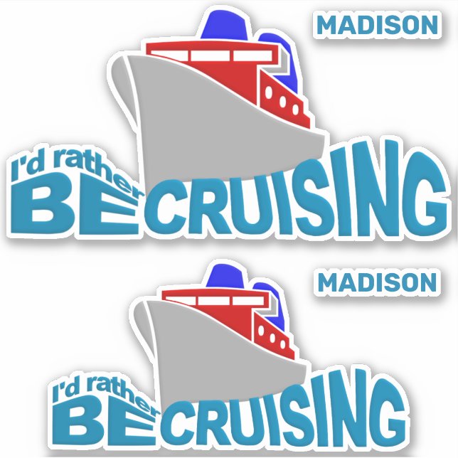 Pegatina Cruzado de nombres personalizados (Anverso)