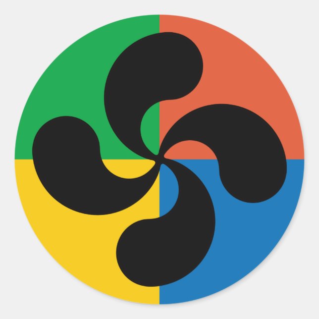 Pegatina cruzado vasco (Anverso)