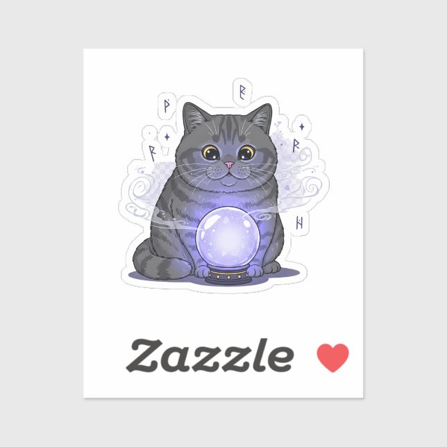 Pegatina Crystal Brit - Halloween del gato británico Shorth (Hoja)