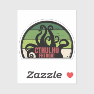 Pegatina Cthulhu Fhtagn Vintage
