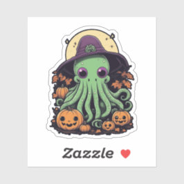Pegatina Cthulhu Halloween Madness - Bruja púrpura Kawaii