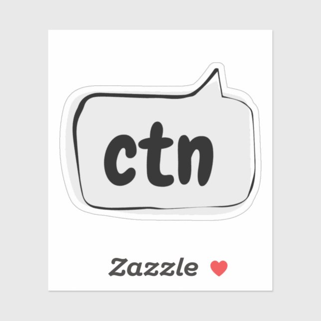 Pegatina ctn Speech Bubble - No puedo hablar ahora de Vinyl (Hoja)