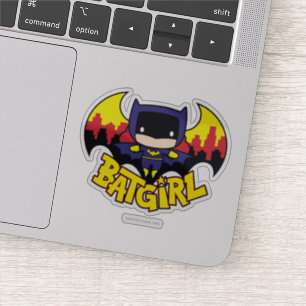 Pegatina Ctorial Batgirl con motivo de gotham Skyline y log