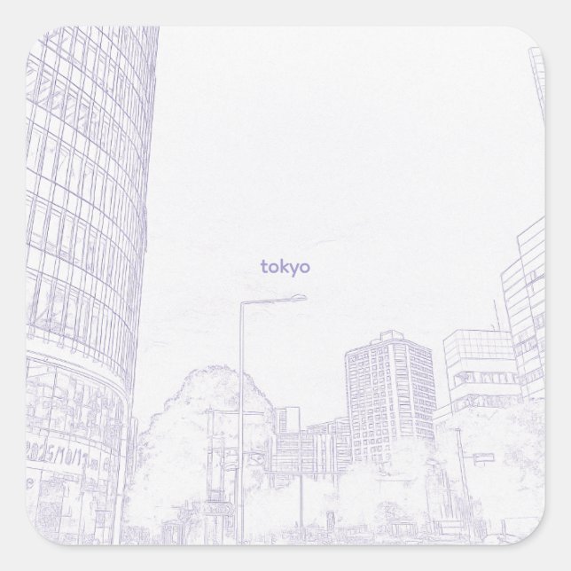 PEGATINA CUADRADA シール (Anverso)