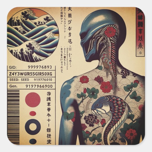 PEGATINA CUADRADA シール (Anverso)