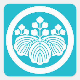 PEGATINA CUADRADA 丸 に 五 三 桐