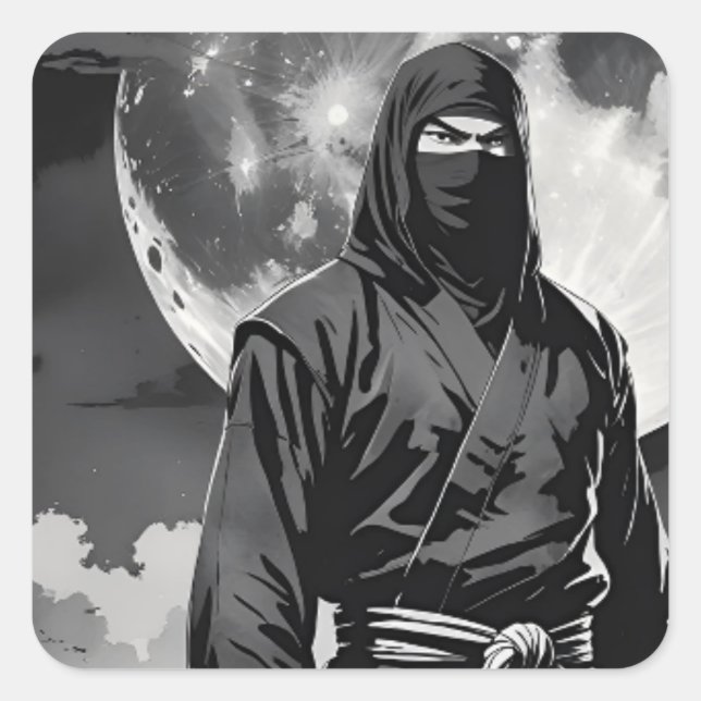 Pegatina Cuadrada 月下の密命（Gekka no Meimei） (Anverso)