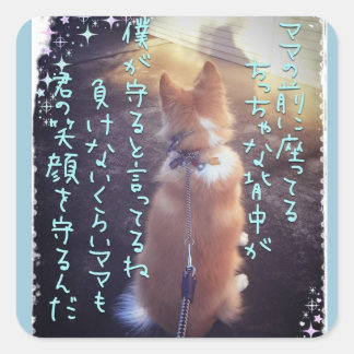 PEGATINA CUADRADA 来夢ステッカー