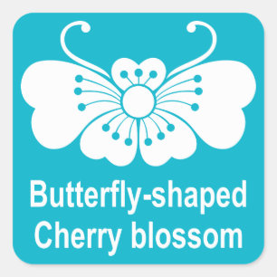 PEGATINA CUADRADA 桜 胡 蝶