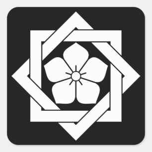 PEGATINA CUADRADA 組 合 角 に 桔 梗