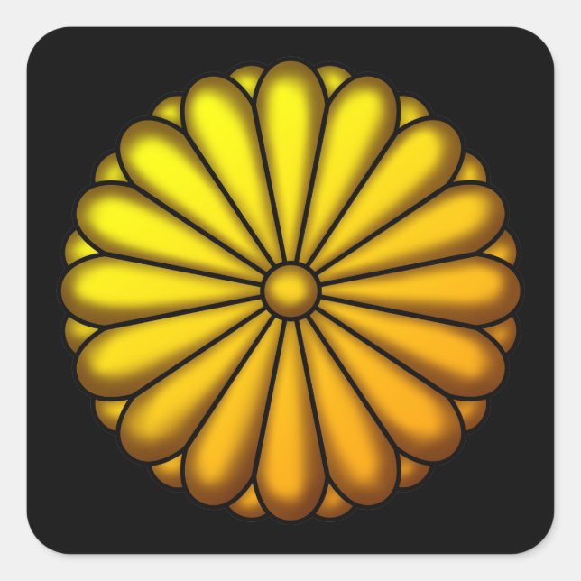 PEGATINA CUADRADA 菊の御紋 (Anverso)