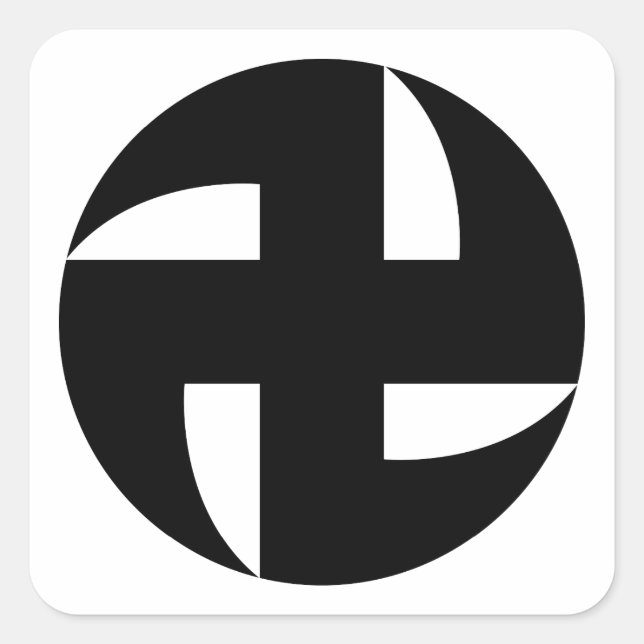 PEGATINA CUADRADA 鎌卍 (戸隠神社) (Anverso)