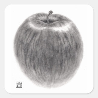 PEGATINA CUADRADA 1個のりんご