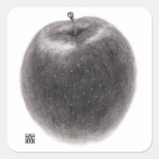 PEGATINA CUADRADA 1個のりんご