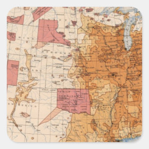 Pegatina Cuadrada 10 Población 1870