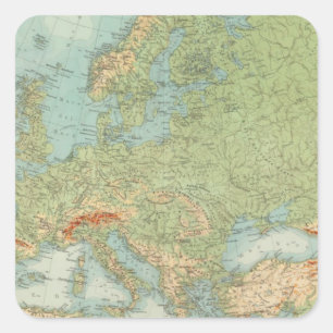 Pegatina Cuadrada 1112 Física Europea