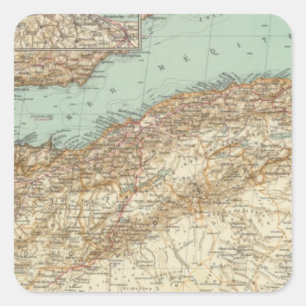 Pegatina Cuadrada 112 Marruecos, Argelia, Túnez