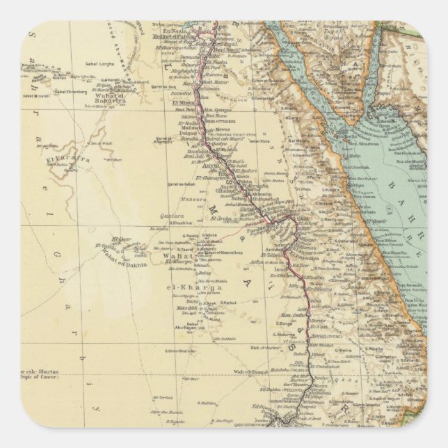 Pegatina Cuadrada 115 Egipto (Anverso)