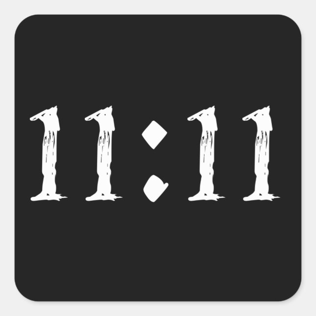 PEGATINA CUADRADA 11:11 (Anverso)