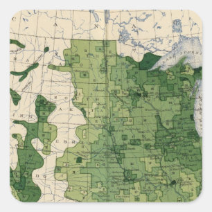 Pegatina Cuadrada 134 Productos agrícolas de valor 1900