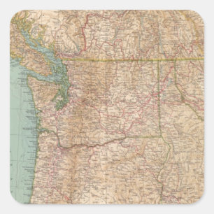 Pegatina Cuadrada 13839 lavado, mineral, Ida