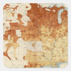 Pegatina Cuadrada 13 proporciones 1890 foreignborn