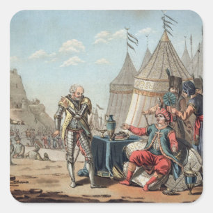 Pegatina Cuadrada 1464-1534) refus de Felipe Villiers de L'Isle-Adá