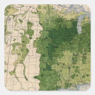 Pegatina Cuadrada 147 Bovinos de neat/milla cuadrada