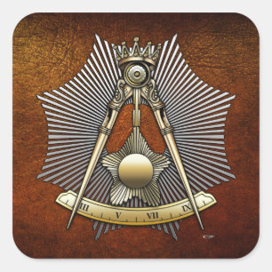 Pegatina Cuadrada 14° grado: Gran Electo Mason