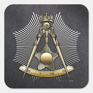 Pegatina Cuadrada 14to Grado: Magnífico elija al albañil