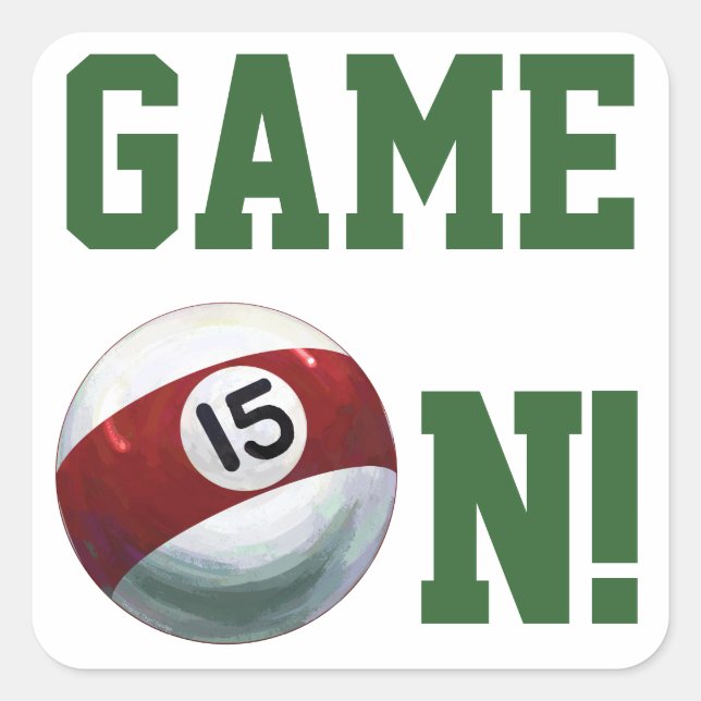 Pegatina Cuadrada 15 Ball (Anverso)