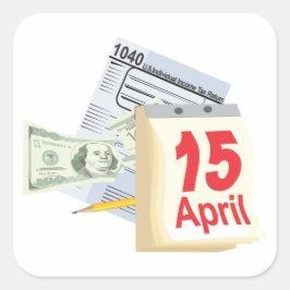 Pegatina Cuadrada 15 de abril -