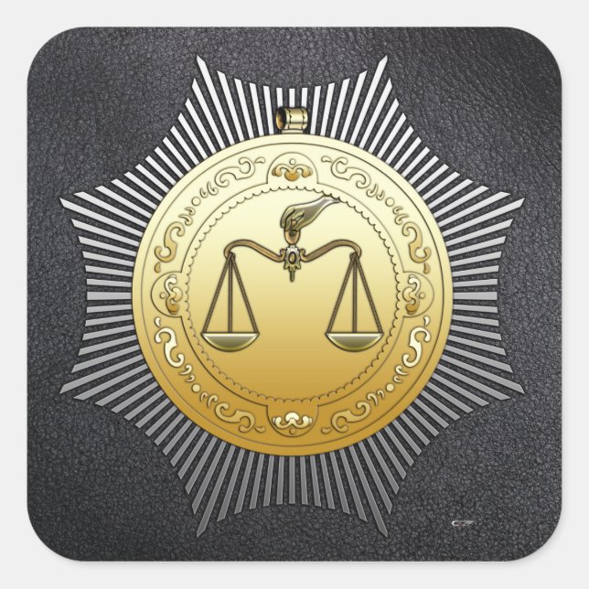 Pegatina Cuadrada 16° grado: Príncipe de Jerusalén (Anverso)