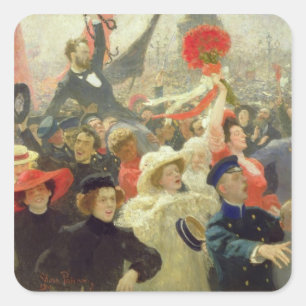 Pegatina Cuadrada 17 de octubre de 1905