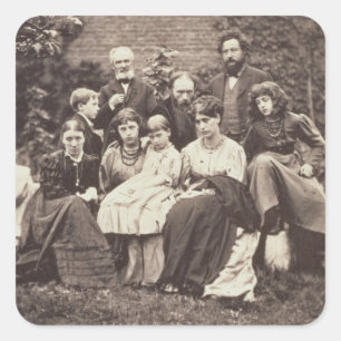 Pegatina Cuadrada 1834-96) sires Edward Burne-Jones (1 de William