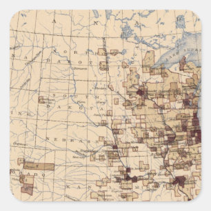 Pegatina Cuadrada 185 productos de valor/milla cuadrada